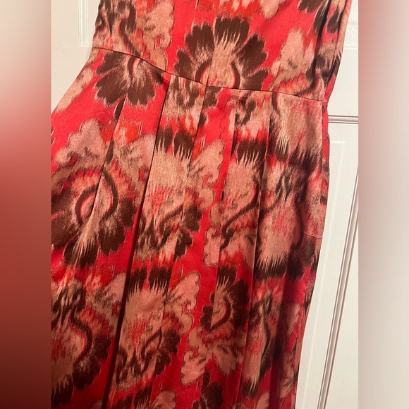 TORY BURCH • FLORAL PLEATED A-LINE DRESS - Picture 6 of 7